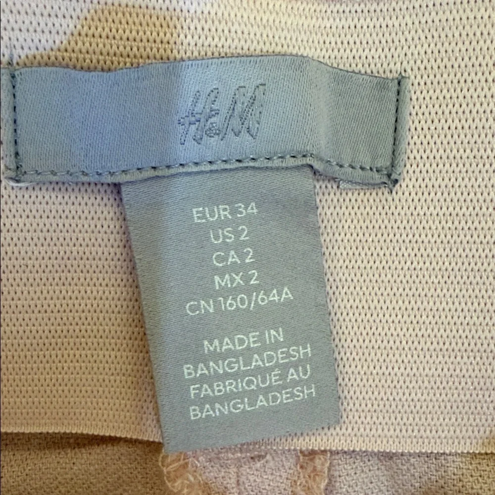 Pastel Pink Linen Blend Womens Pants size 2